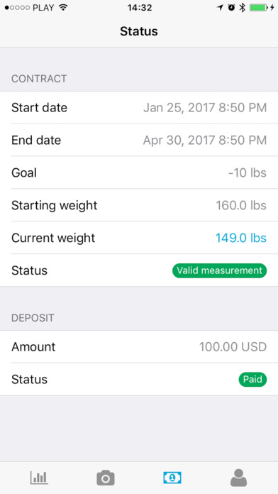 Lose weight with My Weight Contract screenshot 4