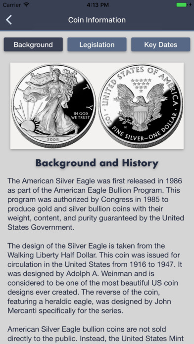Silver Eagles - Coin Guide & Collection Tracker screenshot 2