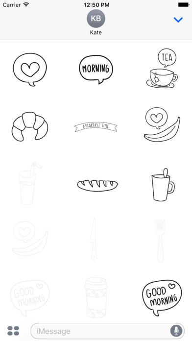 Animated Cute Breakfast Stickers screenshot 2