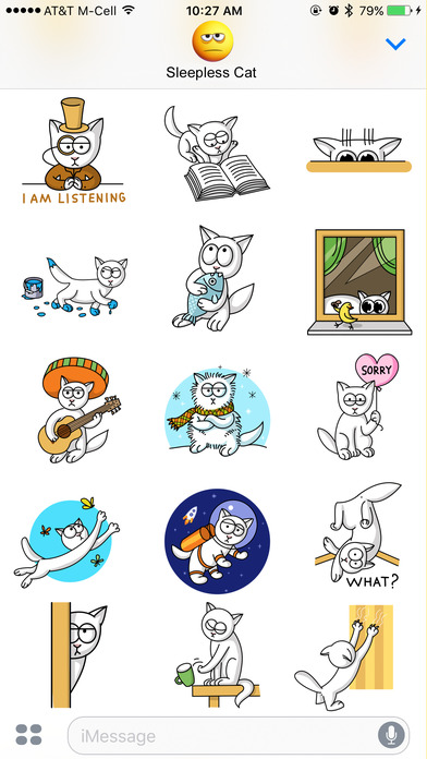 Sleepless Cat Stickers screenshot 3