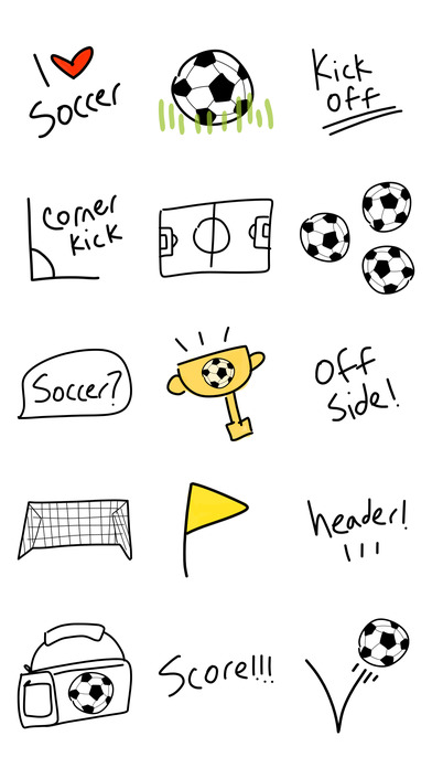 Soccer pic emoji & keyboard stickers for iMessage screenshot 2