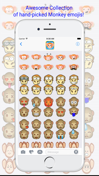 MonkeyMoji - Cute Monkey Emoji Keyboard screenshot 3
