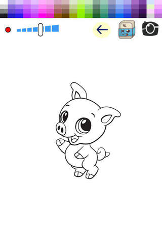 The Coloring Game App Drawing Peppa and Pig screenshot 2