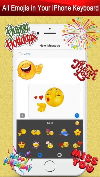 Screenshots of Emoji Keyboard Twitch for iPhone