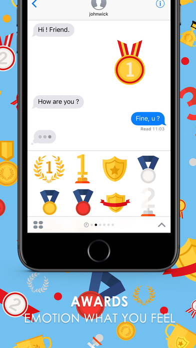 Awards Stickers for iMessage screenshot 2