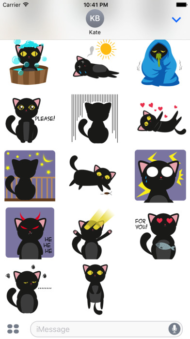 Animated BLACk CAt Stickers screenshot 2