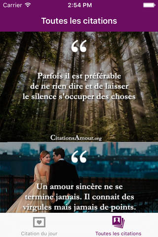 Citations d'Amour en images screenshot 2