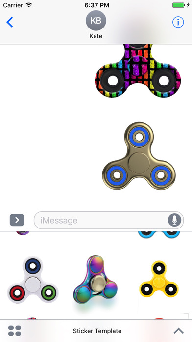 Fidget Spinner Collection Stickers for iMessage screenshot 2