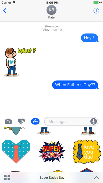Super Daddy Day-Happy Fathers Day Emoji screenshot 2