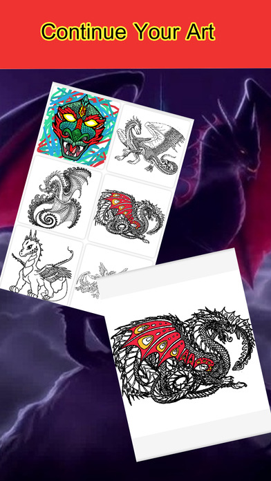 Dragon Empire Coloring Book screenshot 4