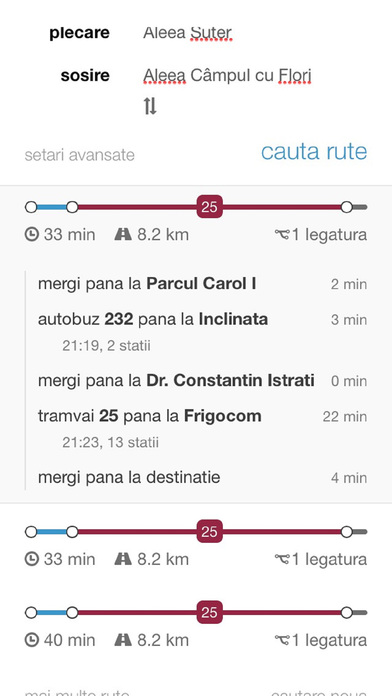 Bucharest RATB Metrorex Planner screenshot 2