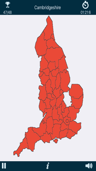 Geogems England Counties Map Quiz screenshot 4