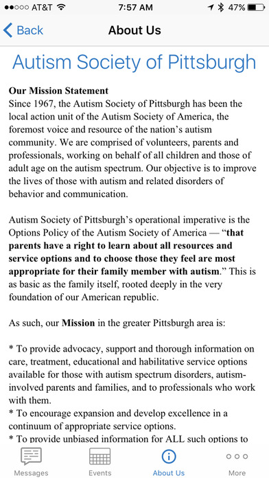 Autism Society of Pittsburgh screenshot 2