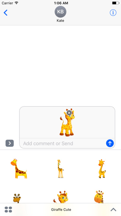 Giraffe Cute - Giraffe Stickers And Emoji screenshot 2