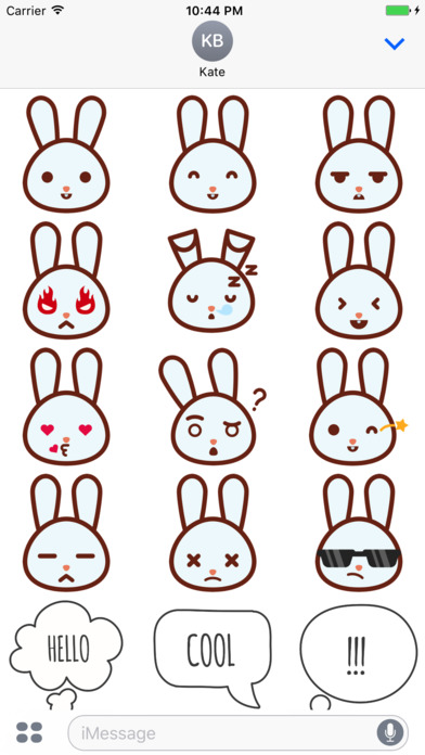 Bunny Emoticons screenshot 2