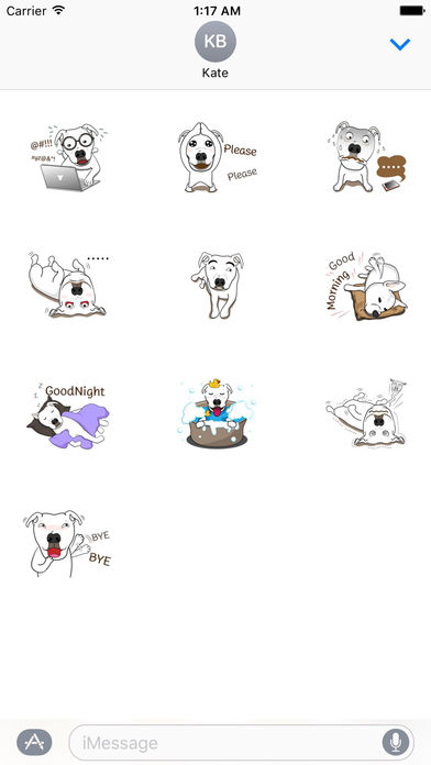 Pit Bull Dog Emoji Stickers screenshot 3