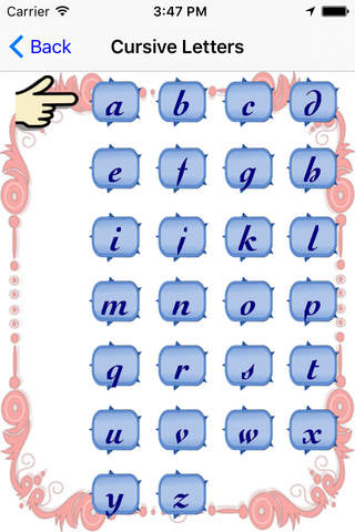 Cursive Letters and Alphabets screenshot 4