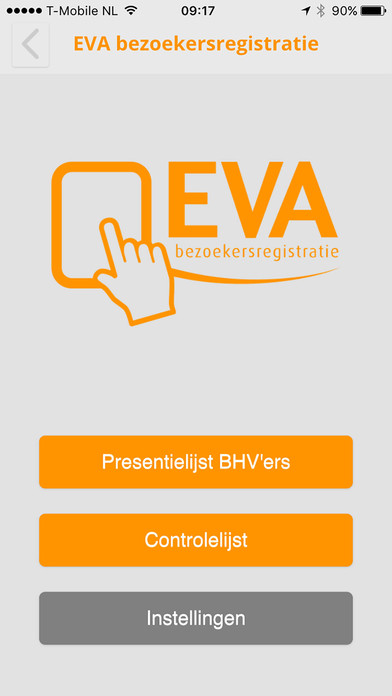 EVA bezoekersregistratie screenshot 3
