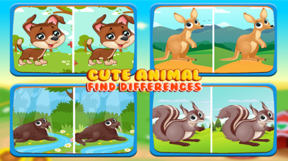 Find Differences In Cute Animals Kids Game screenshot 4