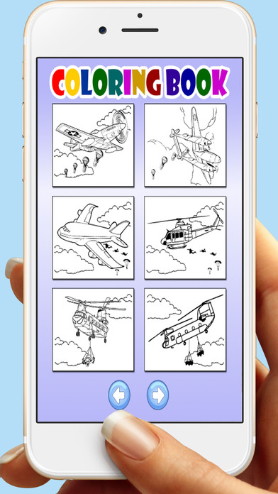 Airplanes Coloring Book Games For Kids screenshot 2
