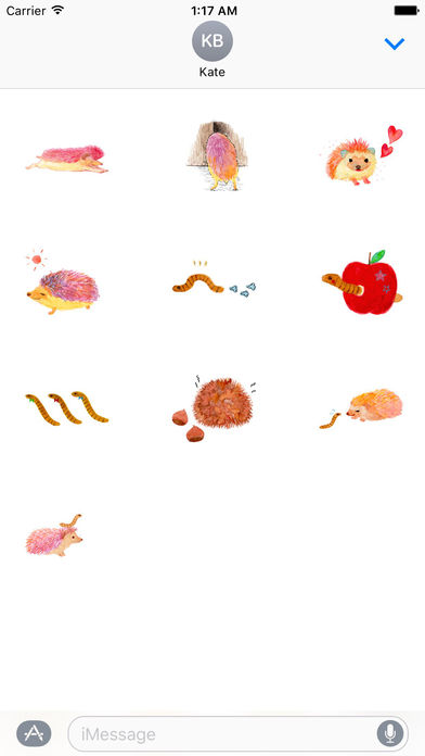 Watercolor Lovely Hedgehog Sticker screenshot 3