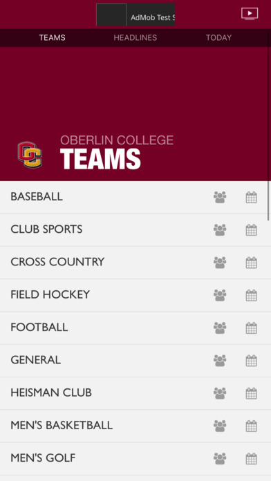 Oberlin College Yeomen screenshot 2