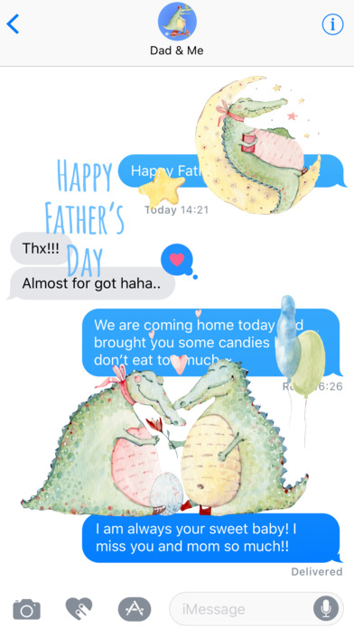 Dad & Me - Father’s Day Watercolor Stickers screenshot 3
