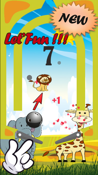 Pinball sniper animals: Easy cartoon online games screenshot 2