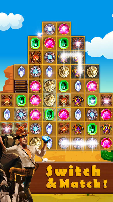 Jewel Quest Games: Indy Match 3 Games for adults screenshot 4