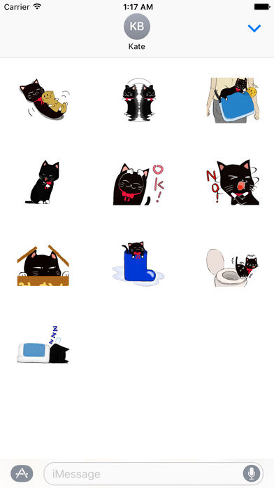Naughty Black Cat Emoji Sticker screenshot 3