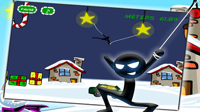 Stickman Christmas Adventure - Tap to Fly screenshot 3