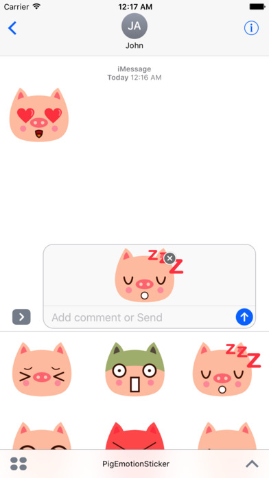 Pig Emotion Sticker screenshot 2
