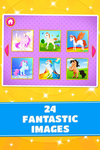 Cute Ponies & Unicorns Puzzles - Logic Game PRO screenshot 2
