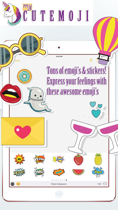 myCUTEMOJI - Emojis and Stickers screenshot 2