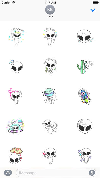 Alien Emoji Sticker screenshot 2