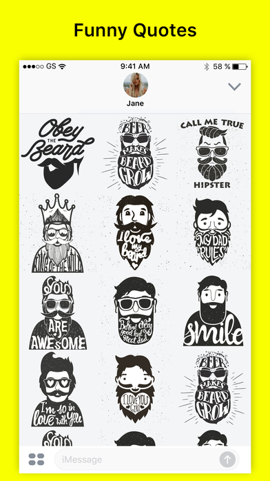 Beardo - Funny Beard Stickers Quote Comic & Emoji screenshot 3