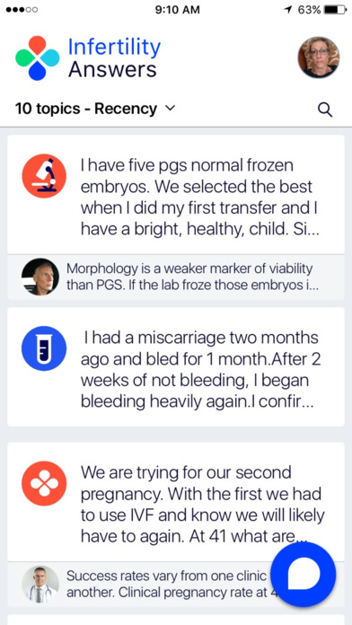 MedAnswers Infertility App screenshot 2