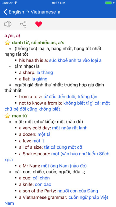 Từ điển Anh Việt - English Vietnamese Dictionary. screenshot 2