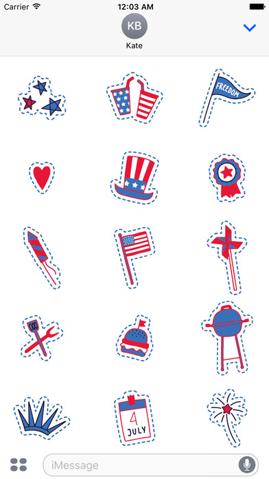America Independence Day Fourth July Sticker Pack screenshot 2