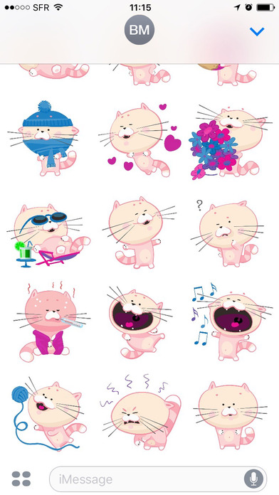 Cute Cat Chat Stickers screenshot 3