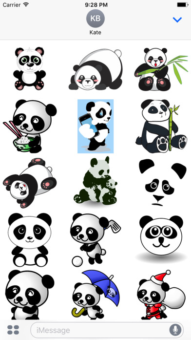 Cute Panda Bear Stickers screenshot 2