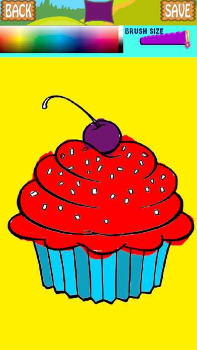 Sweet Short Drawing Games Cupcake Coloring screenshot 3