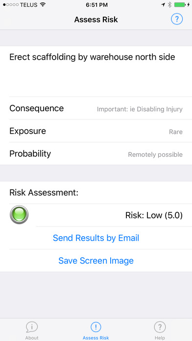 Risk Assessment Calculator screenshot 2