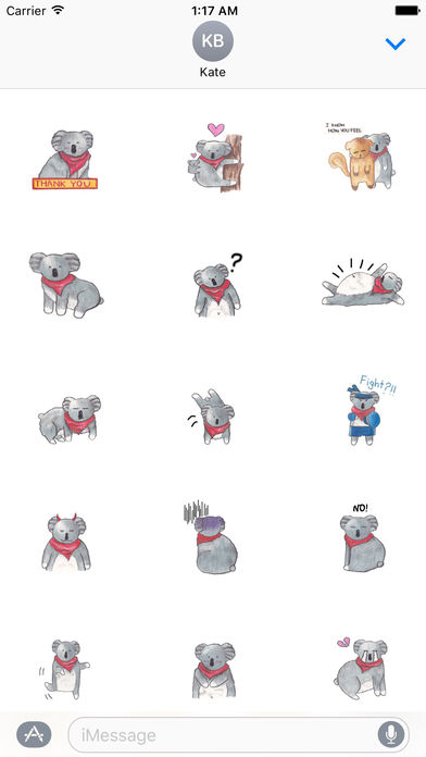 Cute Chubby Koala Sticker screenshot 2