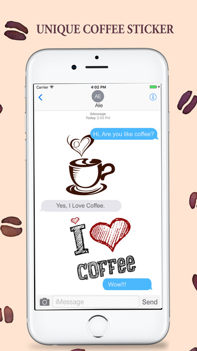 Coffee Stickers Pack for iMessage screenshot 4