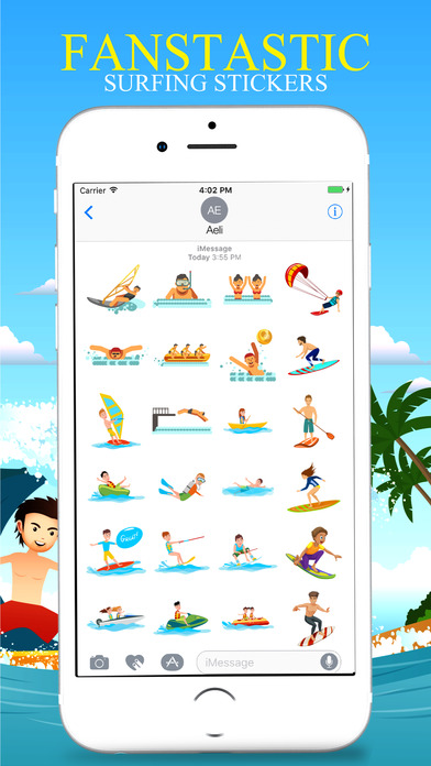 Beach Surfing Stickers Pack screenshot 3