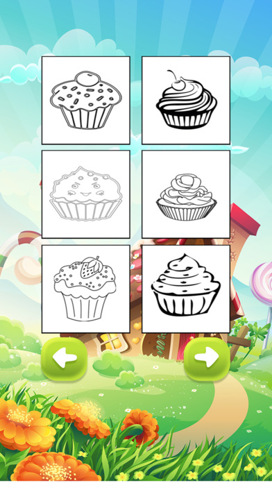 Cute Tasty Cupcakes Coloring Book screenshot 2