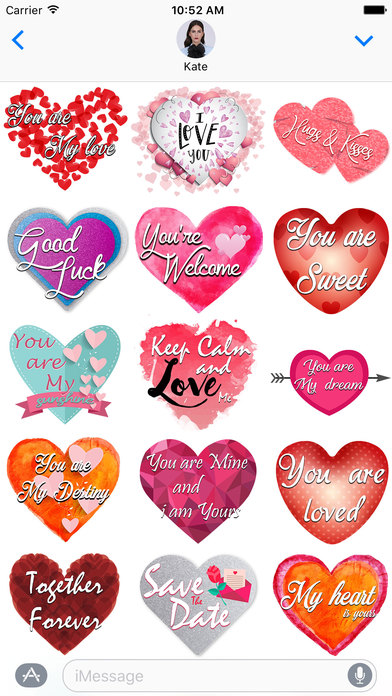 Love Heart Illustrated Stickers screenshot 4