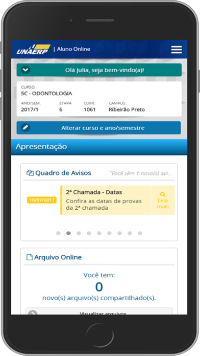 Aluno Online Mobile screenshot 2
