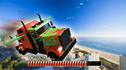 Flying Truck Driving - Tuck Tuck Adventure 3D screenshot 2